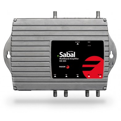 SAB BOOK Amplificador  1 Ent. - 1 Salida 47-862 MHz con Tilt, DC Conmutable     120 dBµV