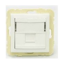 TAPA C/SOPORTE P/1 CONECTOR RJ45 BLANCO