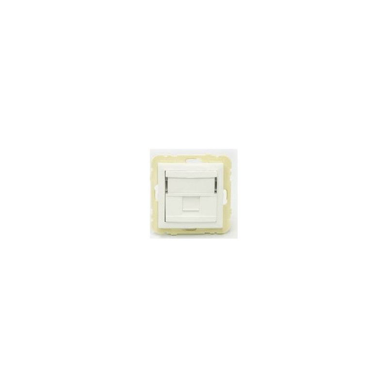 TAPA C/SOPORTE P/1 CONECTOR RJ45 BLANCO