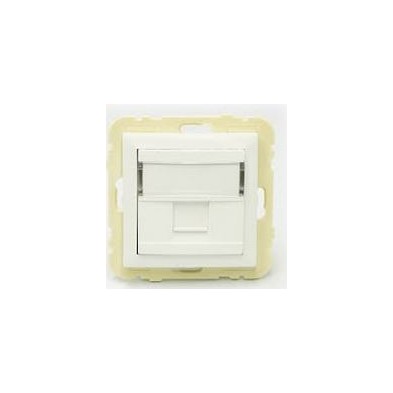 TAPA C/SOPORTE P/1 CONECTOR RJ45 BLANCO