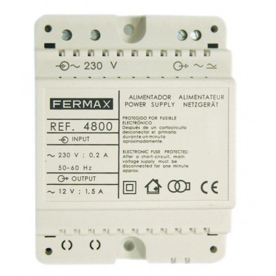 4800 ALIMENTADOR DIN4 230VAC/12VAC-1,5A