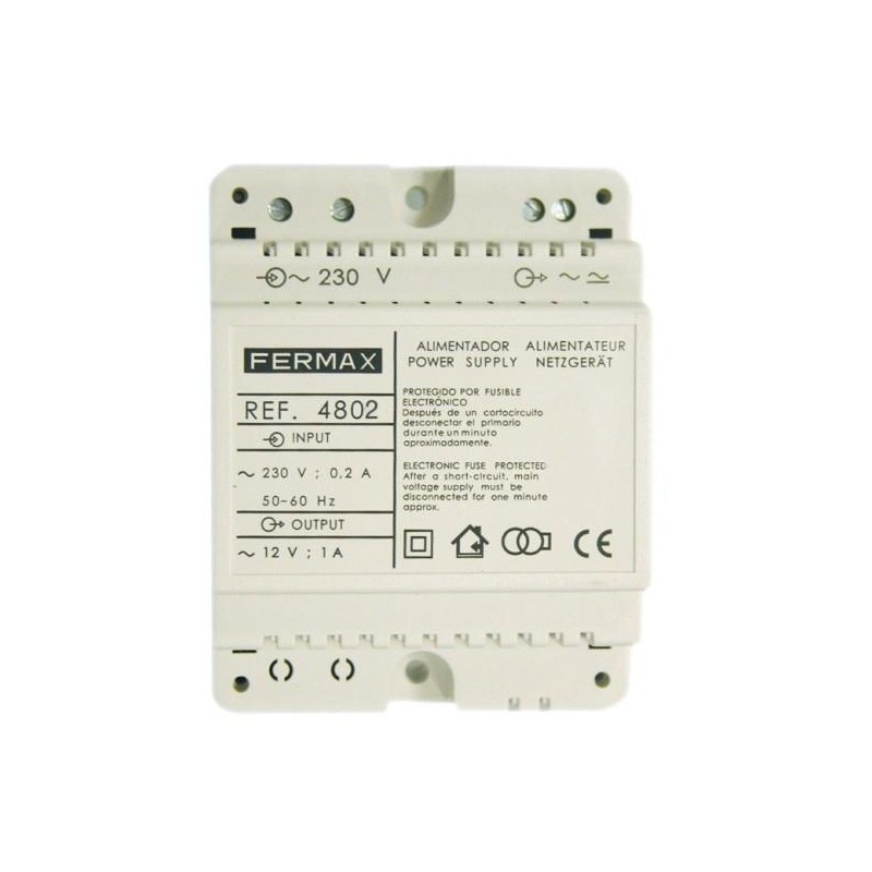 4802 ALIMENTADOR DIN4 230VAC/12VAC-1A