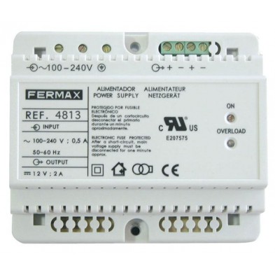 4813 ALIMENTADOR DIN6 100-240VAC/12VDC-2A