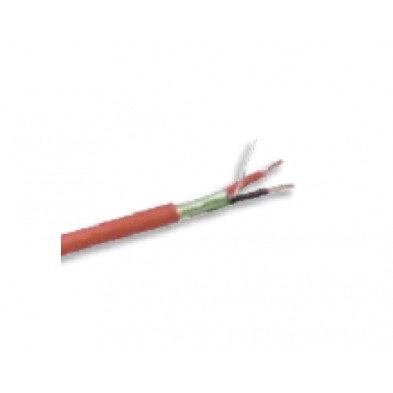 CBD-K2A Cable manguera rojo/negro de 2 x 1,5 mm². Trenzado y apantallado, de muy baja capacidad, libre de halógenos. Se suminist