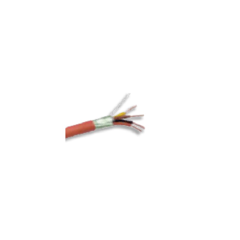 CBD-K4A Cable manguera rojo/negro de 2 x (2 x 1,5) mm². Trenzado y apantallado, de muy baja capacidad, libre de halógenos. Se su