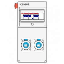 CUADRO DE OBRA PLÁSTICO IP65 1x9 MÓDULOS MONOFÁSICO 25A