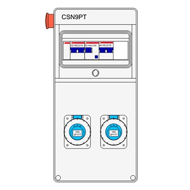 CUADRO DE OBRA PLÁSTICO IP65 1x9 MÓDULOS MONOFÁSICO 25A