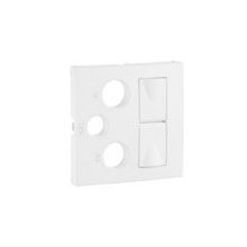 TAPA P/TOMA MÚLTIPLE R-TV-SAT-2XRJ45 BLANCO