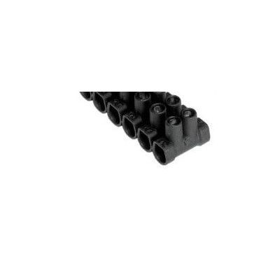 Regleta para el profesional. Estándar negro - 12 Polos - Capacidad de conexión: 6 mm2