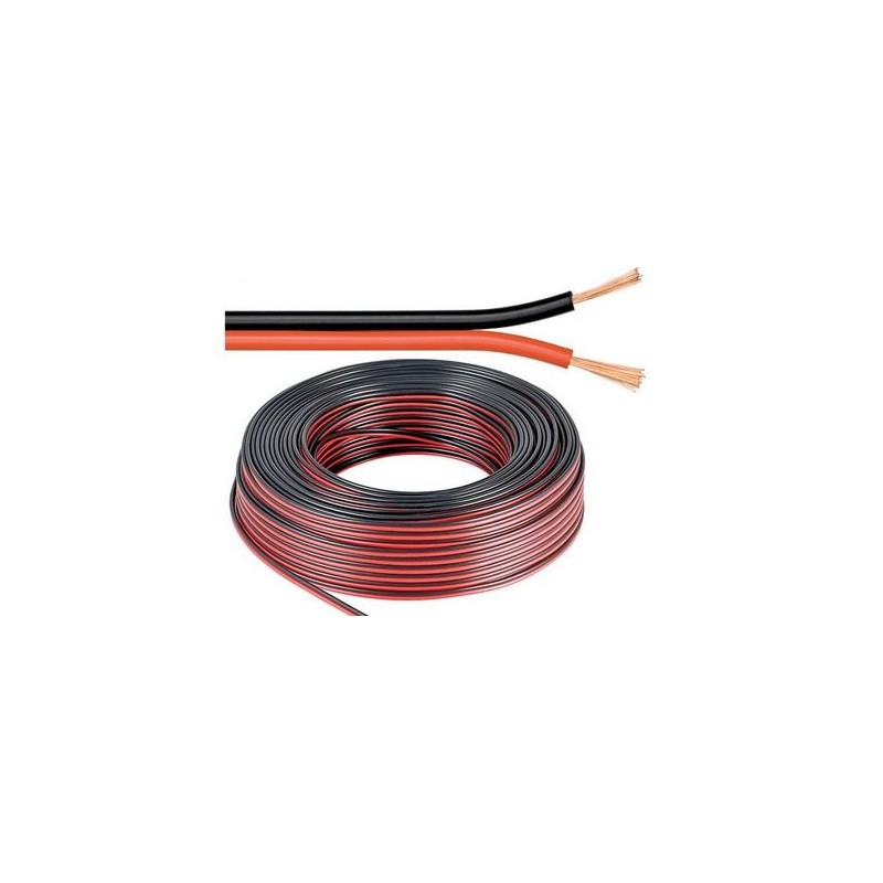 CABLE PARALELO ROJO NEGRO 2 X 1mm LSZH